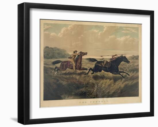 The Pursuit-Currier & Ives-Framed Giclee Print