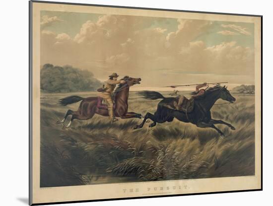 The Pursuit-Currier & Ives-Mounted Giclee Print