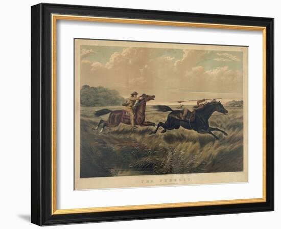 The Pursuit-Currier & Ives-Framed Giclee Print