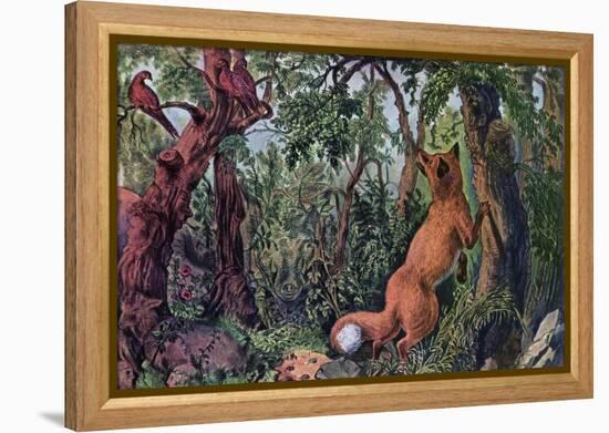 The Puzzled Fox, 1872-Currier & Ives-Framed Premier Image Canvas