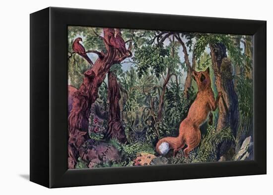 The Puzzled Fox, 1872-Currier & Ives-Framed Premier Image Canvas