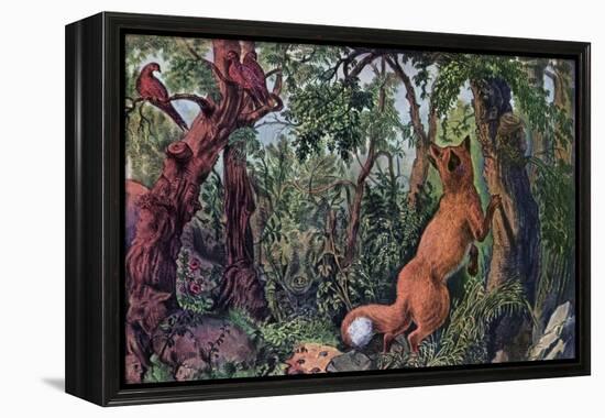 The Puzzled Fox, 1872-Currier & Ives-Framed Premier Image Canvas