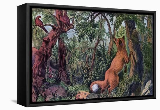 The Puzzled Fox, 1872-Currier & Ives-Framed Premier Image Canvas