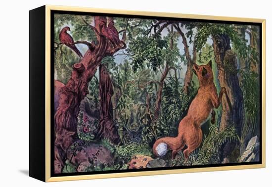 The Puzzled Fox, 1872-Currier & Ives-Framed Premier Image Canvas