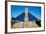 The Pyramid Sports Arena in Memphis, TN with statue of Ramses at entrance-null-Framed Photographic Print