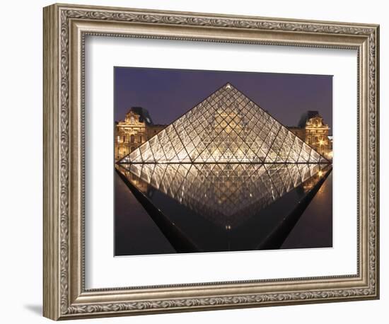 The Pyramide Du Louvre, Paris, France-William Sutton-Framed Photographic Print