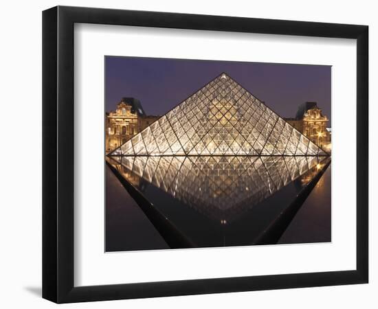 The Pyramide Du Louvre, Paris, France-William Sutton-Framed Photographic Print