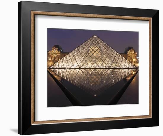 The Pyramide Du Louvre, Paris, France-William Sutton-Framed Photographic Print