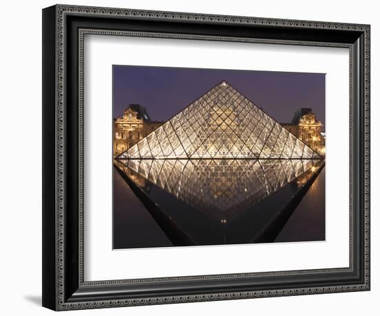 The Pyramide Du Louvre, Paris, France-William Sutton-Framed Photographic Print