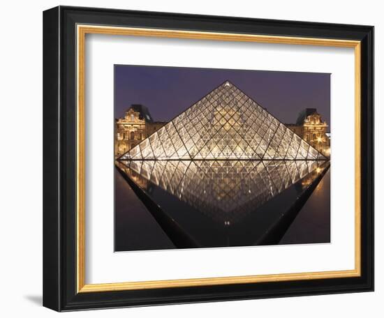 The Pyramide Du Louvre, Paris, France-William Sutton-Framed Photographic Print