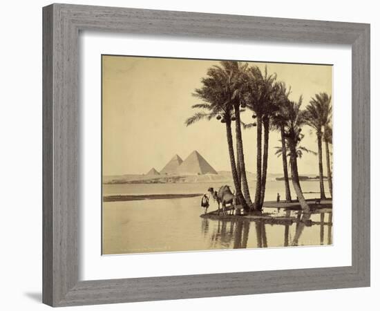 The Pyramids, 1860-69-G. Lekegian-Framed Photographic Print