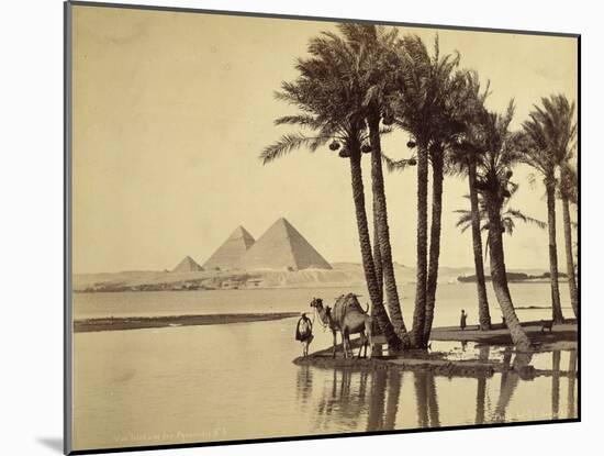The Pyramids, 1860-69-G. Lekegian-Mounted Photographic Print
