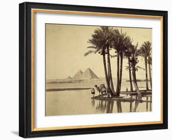 The Pyramids, 1860-69-G. Lekegian-Framed Photographic Print