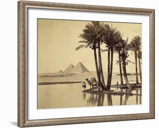 The Pyramids, 1860-69-G. Lekegian-Framed Photographic Print