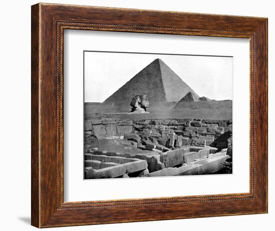 The Pyramids and Sphinx, Egypt, 1893-John L Stoddard-Framed Giclee Print