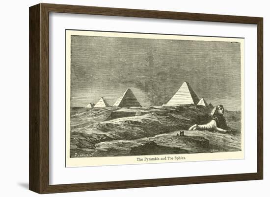 The Pyramids and the Sphinx-null-Framed Giclee Print