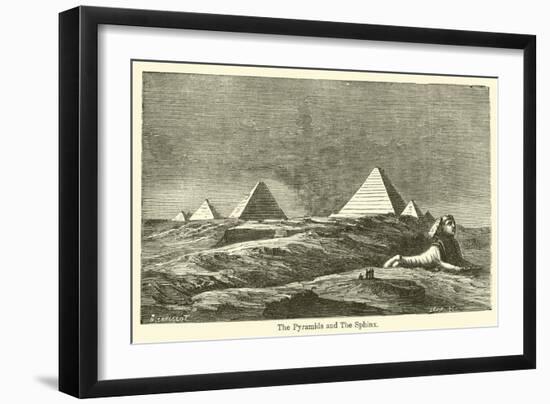 The Pyramids and the Sphinx-null-Framed Giclee Print