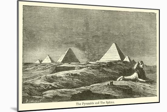 The Pyramids and the Sphinx-null-Mounted Giclee Print