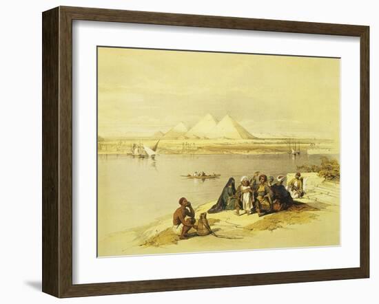 The Pyramids at Giza, Egypt, Lithograph, 1838-9-David Roberts-Framed Giclee Print