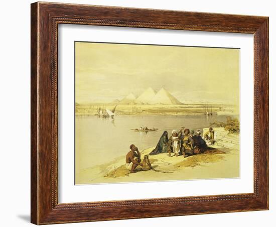The Pyramids at Giza, Egypt, Lithograph, 1838-9-David Roberts-Framed Giclee Print