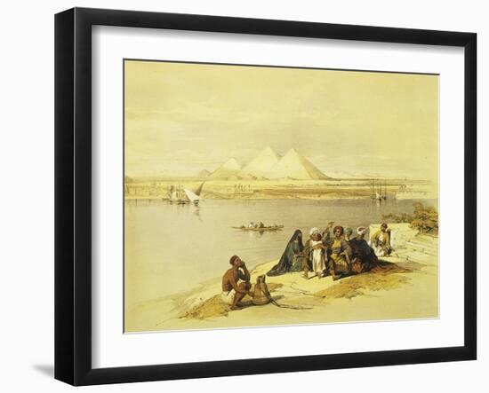 The Pyramids at Giza, Egypt, Lithograph, 1838-9-David Roberts-Framed Giclee Print