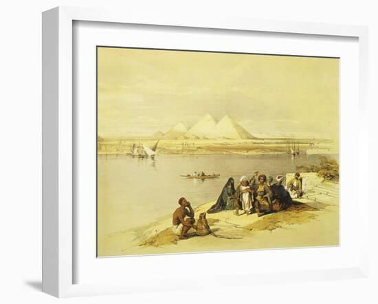 The Pyramids at Giza, Egypt, Lithograph, 1838-9-David Roberts-Framed Giclee Print