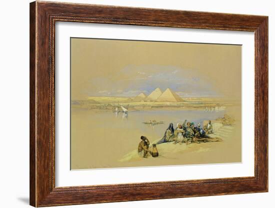 The Pyramids at Giza, Near Cairo-David Roberts-Framed Giclee Print