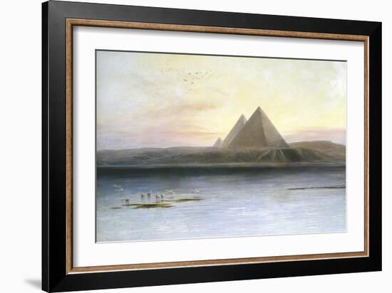 The Pyramids at Gizeh, 19th Century-Edward Lear-Framed Giclee Print