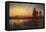 The Pyramids from the Island of Roda at Sunset-Frank Dillon-Framed Premier Image Canvas