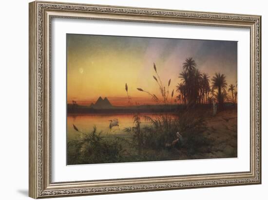 The Pyramids from the Island of Roda 'she Took for Him an Ark of Bulrushes, and Put the Child…-Frank Dillon-Framed Giclee Print