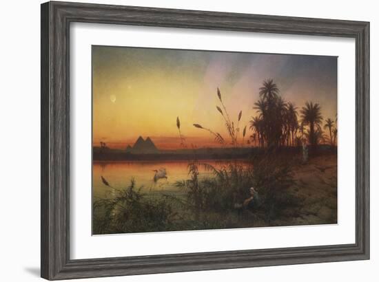 The Pyramids from the Island of Roda 'she Took for Him an Ark of Bulrushes, and Put the Child…-Frank Dillon-Framed Giclee Print