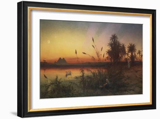 The Pyramids from the Island of Roda 'she Took for Him an Ark of Bulrushes, and Put the Child…-Frank Dillon-Framed Giclee Print