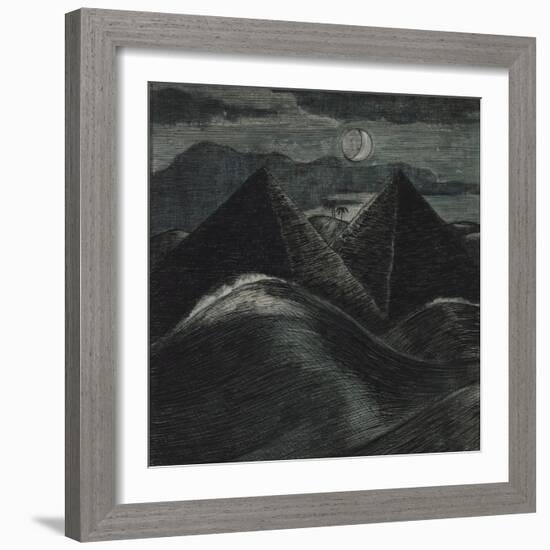 The Pyramids in the Sea-Paul Nash-Framed Giclee Print