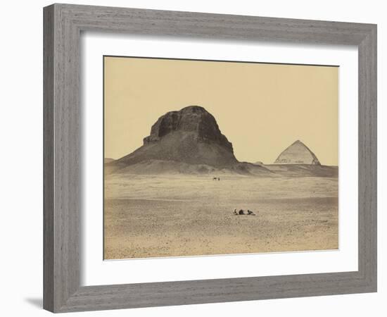 The Pyramids of Dahshoor From the East, 1857-Francis Frith-Framed Giclee Print