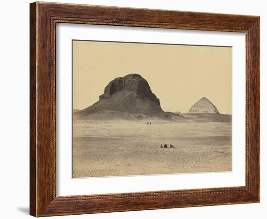 The Pyramids of Dahshoor From the East, 1857-Francis Frith-Framed Giclee Print