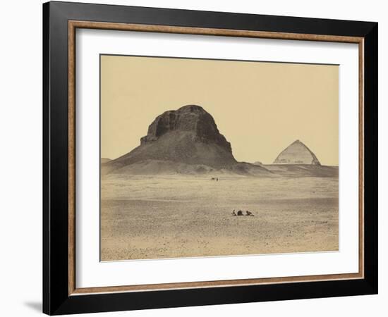 The Pyramids of Dahshoor From the East, 1857-Francis Frith-Framed Giclee Print