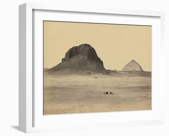 The Pyramids of Dahshoor From the East, 1857-Francis Frith-Framed Giclee Print