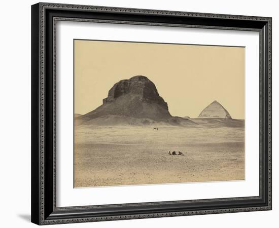 The Pyramids of Dahshoor From the East, 1857-Francis Frith-Framed Giclee Print