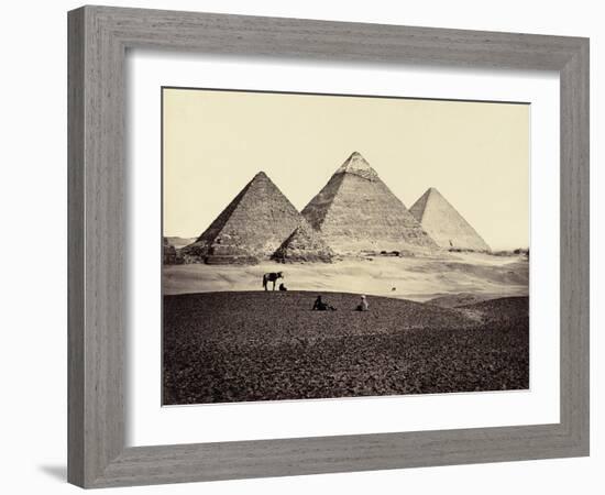 The Pyramids of El-Geezeh, from the South-West, 1858-Francis Frith-Framed Giclee Print