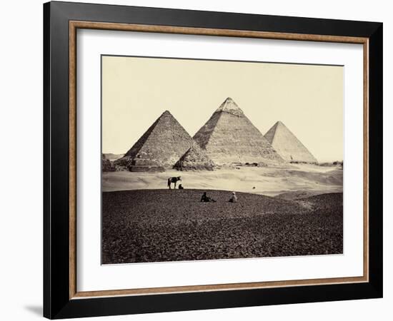 The Pyramids of El-Geezeh, from the South-West, 1858-Francis Frith-Framed Giclee Print