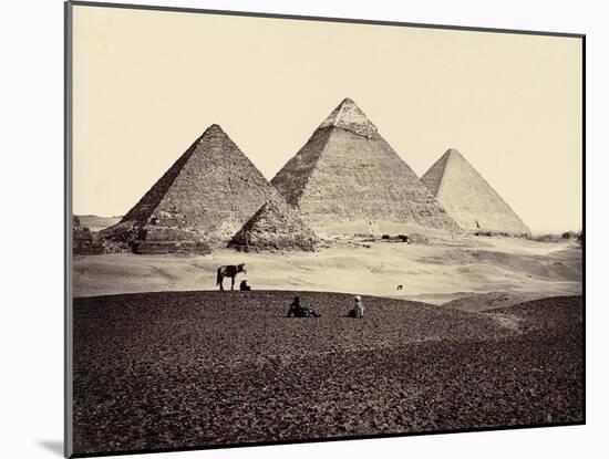 The Pyramids of El-Geezeh, from the South-West, 1858-Francis Frith-Mounted Giclee Print