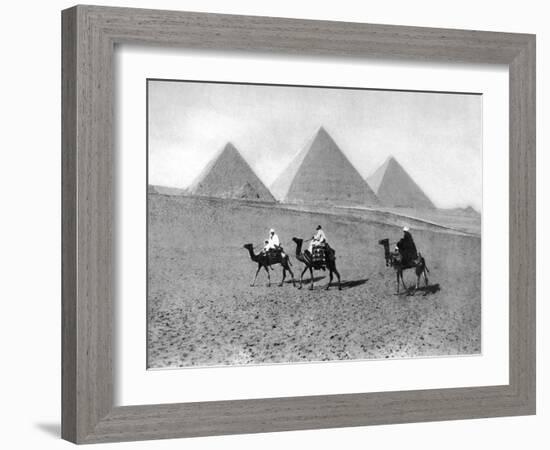 The Pyramids of Giza, Cairo, Egypt, C1920S-null-Framed Giclee Print