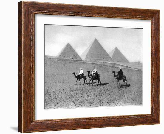 The Pyramids of Giza, Cairo, Egypt, C1920S-null-Framed Giclee Print