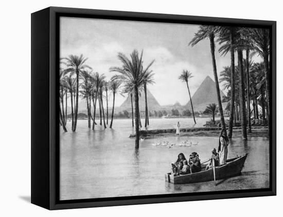 The Pyramids of Giza During a Flood, Cairo, Egypt, C1920S-null-Framed Premier Image Canvas