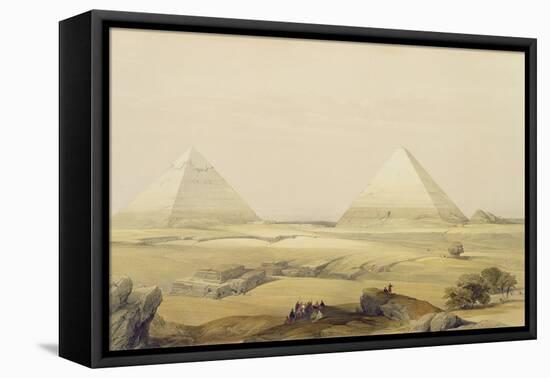 The Pyramids of Giza, from "Egypt and Nubia", Vol.1-David Roberts-Framed Premier Image Canvas