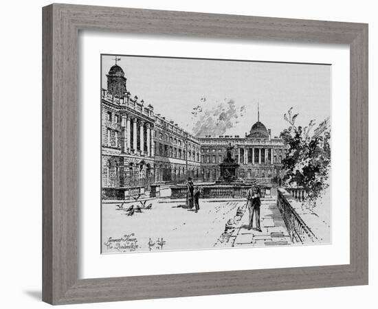 'The Quadrangle, Somerset House', c1890-Herbert Railton-Framed Giclee Print