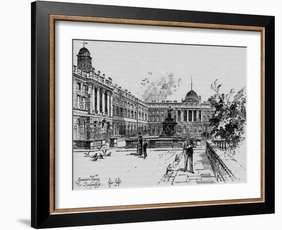 'The Quadrangle, Somerset House', c1890-Herbert Railton-Framed Giclee Print