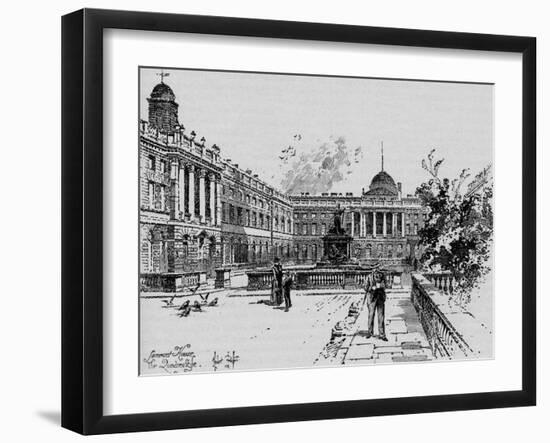 'The Quadrangle, Somerset House', c1890-Herbert Railton-Framed Giclee Print