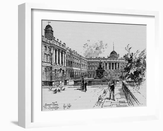 'The Quadrangle, Somerset House', c1890-Herbert Railton-Framed Giclee Print