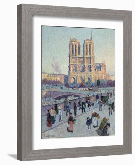 The Quai Saint-Michel and Notre-Dame by Maximilien Luce-Maximilien Luce-Framed Giclee Print